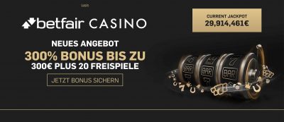 300% Willkommensbonus bei Betfair