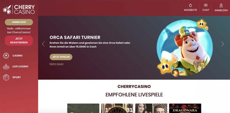 Cherry Casino Homepage
