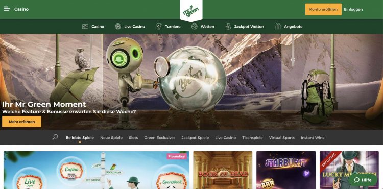 Mr Green Homepage