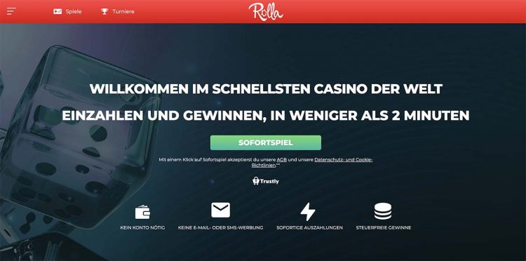Rolla Casino Homepage in Deutschland