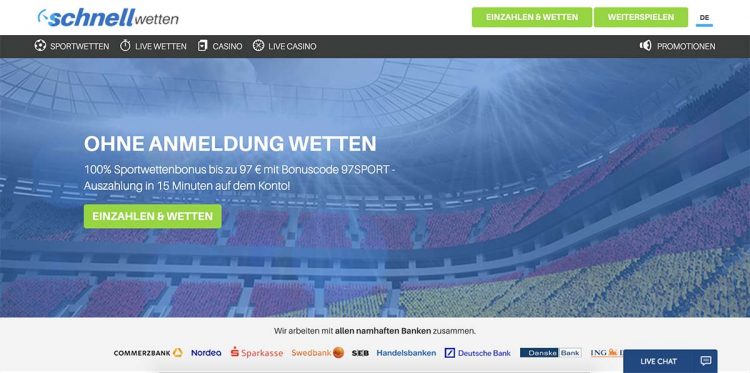 Schnellwetten Homepage