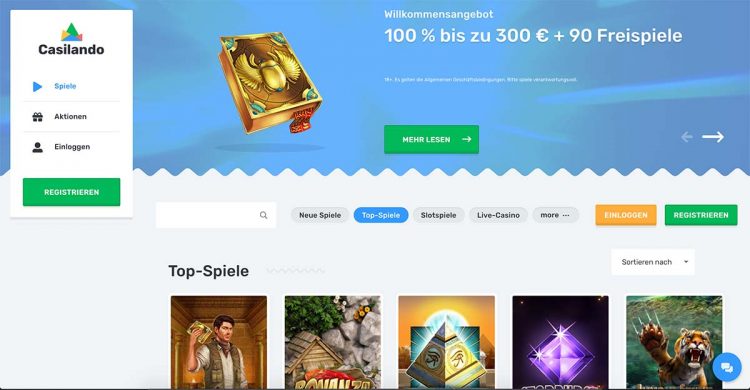 Neue Casilando Homepage