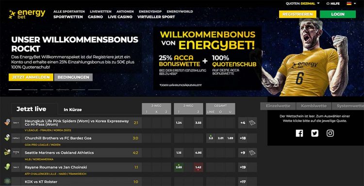 Sportwetten und Live-Wetten