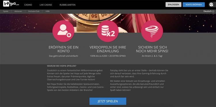 Hopa Bonus für Neukunden