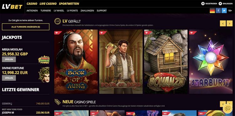 LVbet Casino Spiele