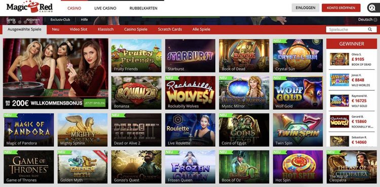 Casino-Spiele im Magic Red