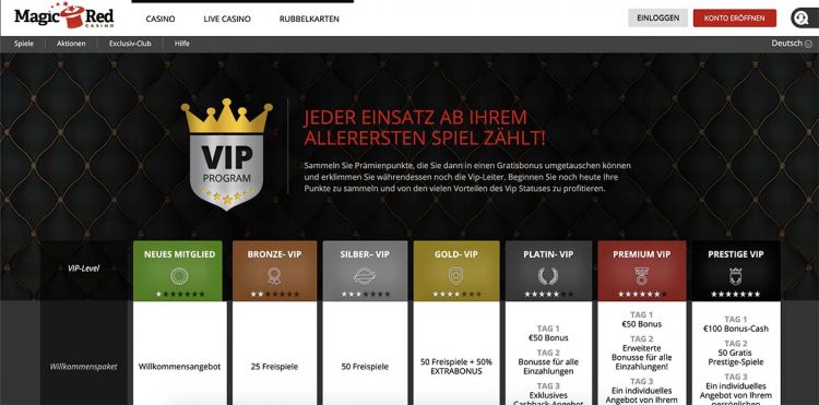 VIP-Programm im Magic Red