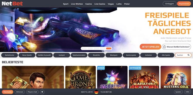 Netbet Casino Homepage