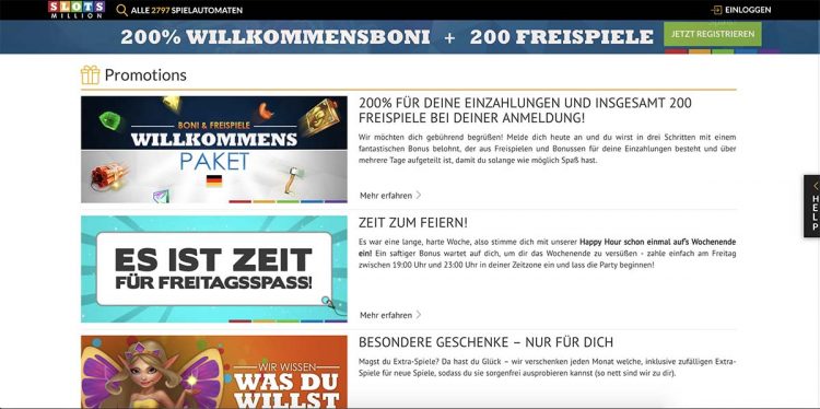 Promotions bei SlotsMillions