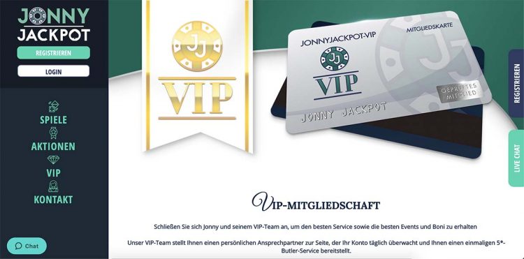 VIP-Programm im Jonny Jackpot