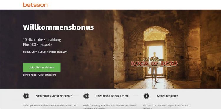 Betsson Bonus ohne Einzahlung