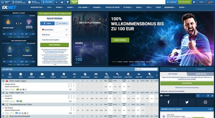 1Xbet Webseite in Deutschland