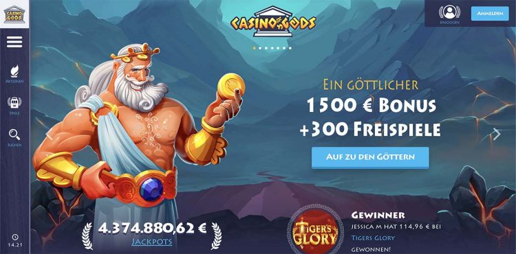Casino Gods Homepage