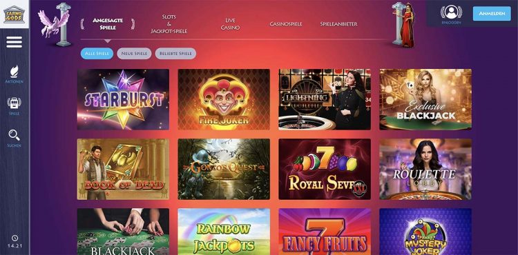 Spiele im Casino Gods
