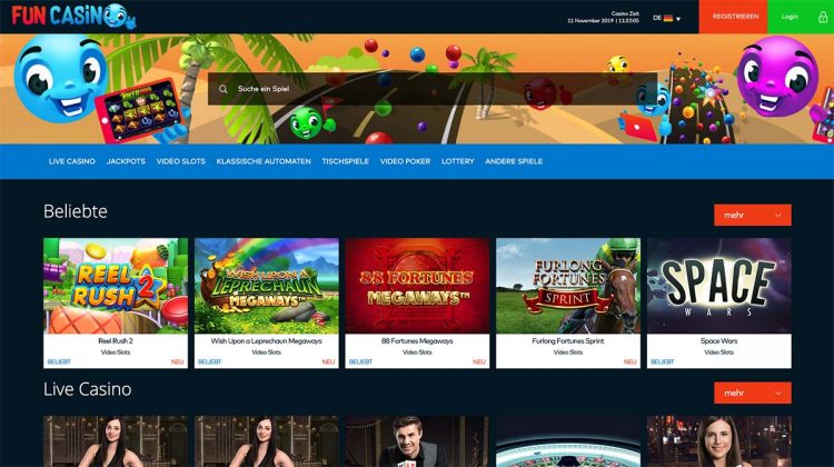 Fun Casino Homepage