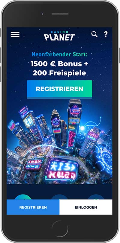 Das Casino Planet auf dem Handy