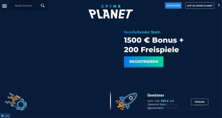 Spins Planet Homepage